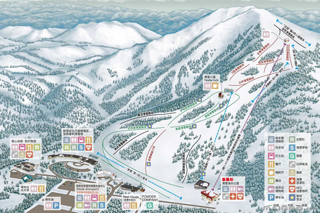 二世古滑雪場地圖
