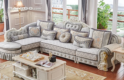 歐式沙發，歐式布藝沙發，小戶型客廳沙發